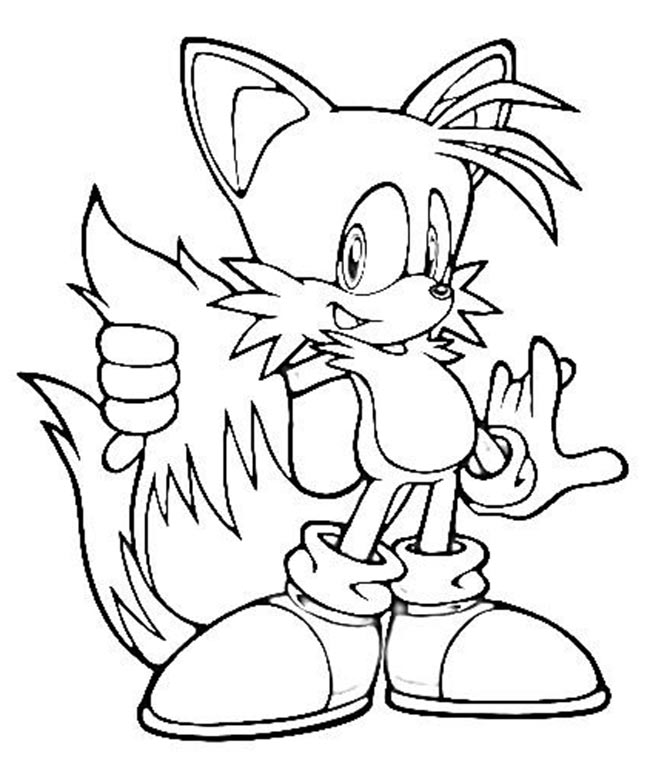 Tails Sonic para Colorir Amigos