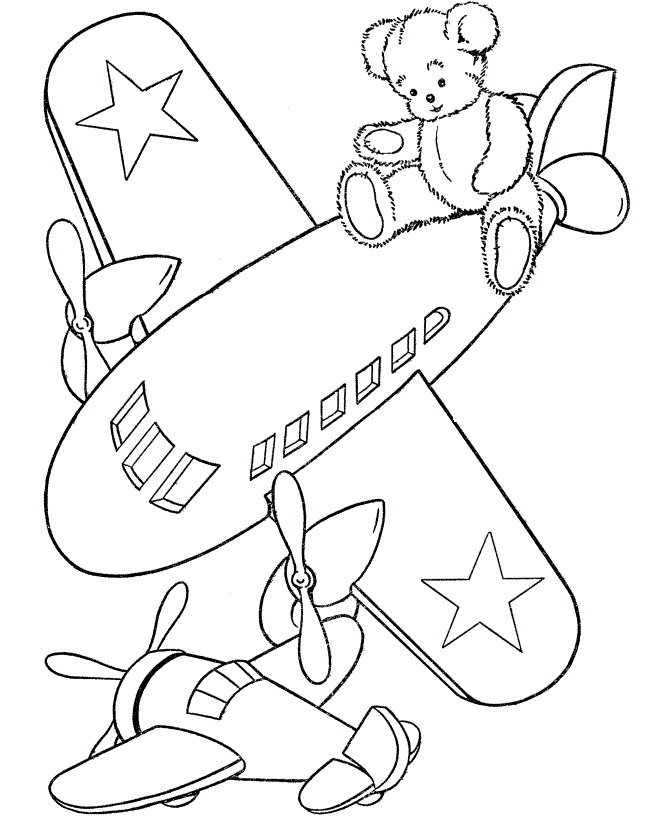 Avião para colorir - Imprimir Desenhos