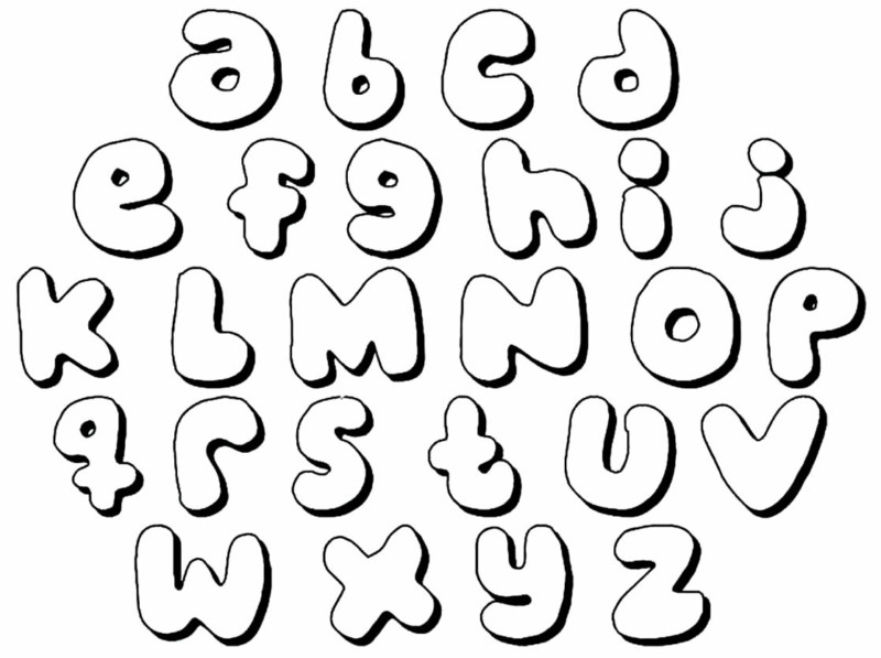 Desenhos de letras com carinhas para pintar