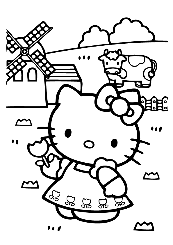 Hello Kitty Desenho Esboço Dos Desenhos Animados, Hello Kitty, Pintura em  aquarela, branco png