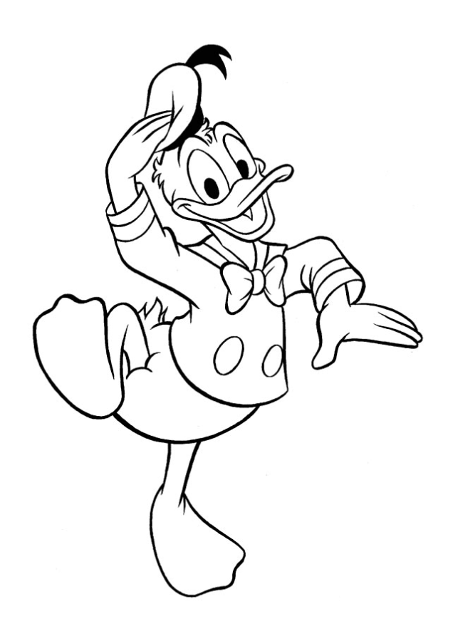 Desenhos do Pato Donald para colorir - Bora Colorir