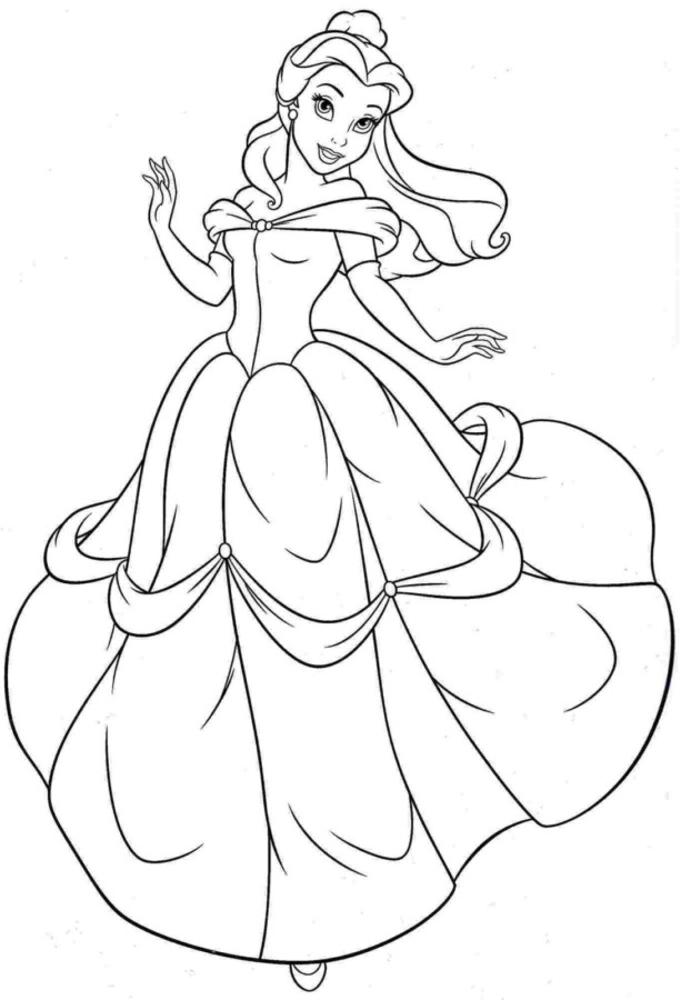 Desenhos de Princesas da Disney para Colorir, Pintar e Imprimir