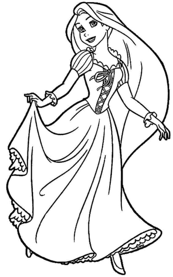 Desenho de Princesa Rapunzel para Colorir - Colorir.com