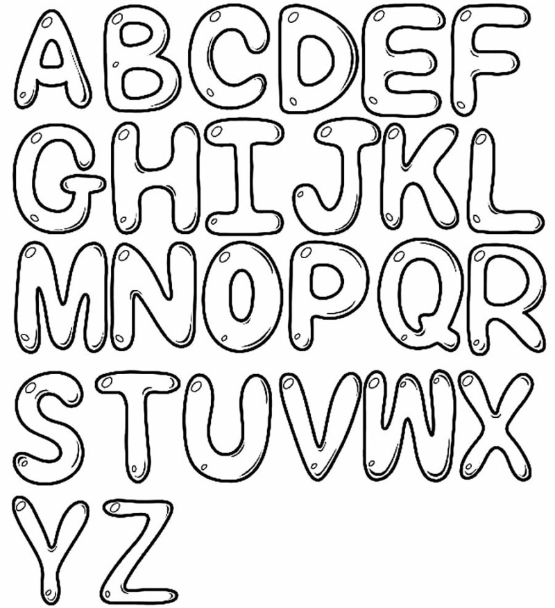 Desenhos de letras com carinhas para pintar