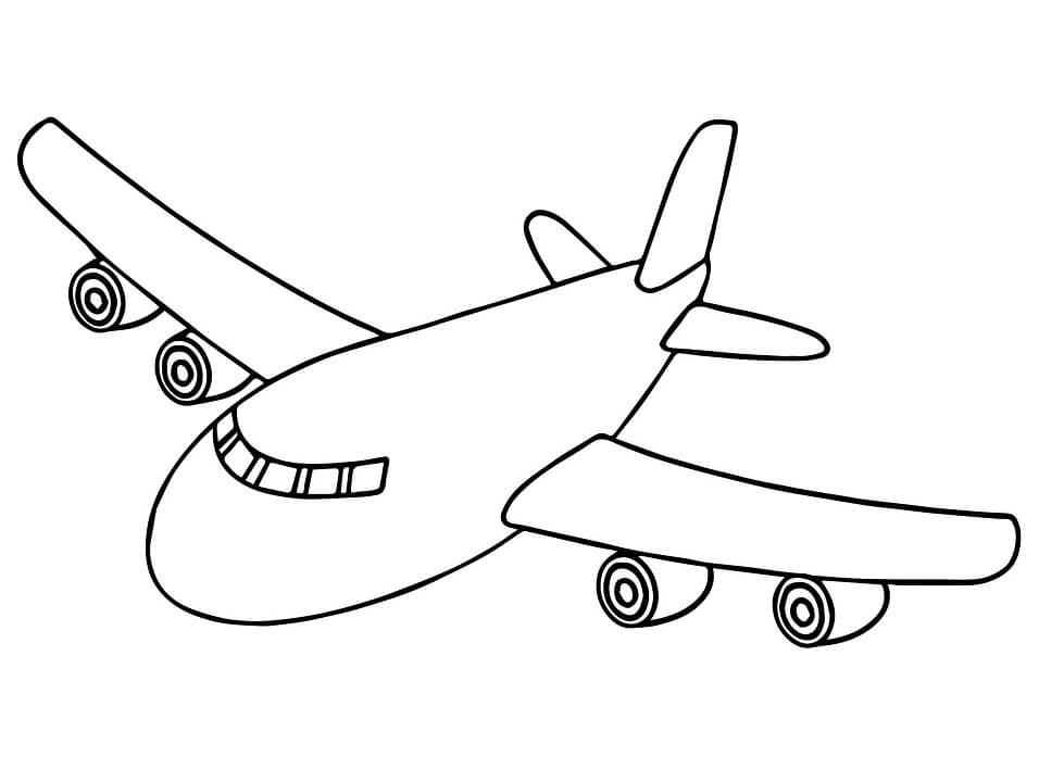 Desenho de Avião para Colorir, Imprimir, Pintar ou Recortar, desenho pintar  