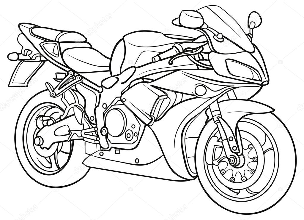 Desenhos de moto para colorir - Desenhos Para Desenhar