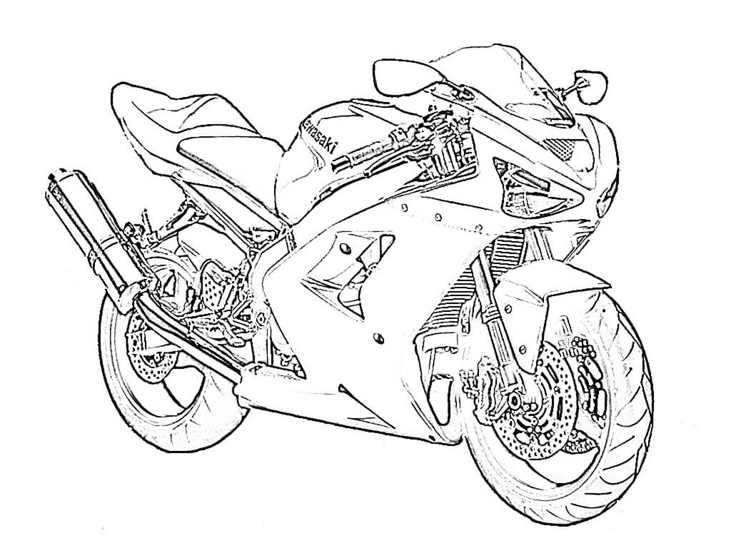 Desenho de Moto para Colorir - Colorir.com