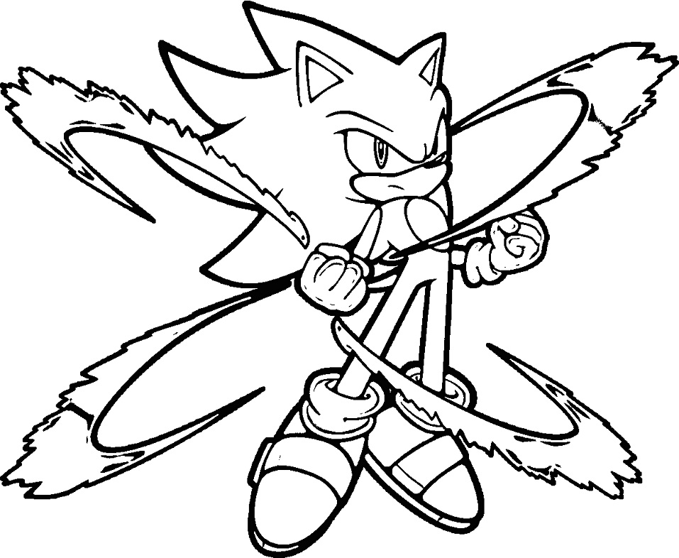 Super Sonic para colorir - Imprimir Desenhos