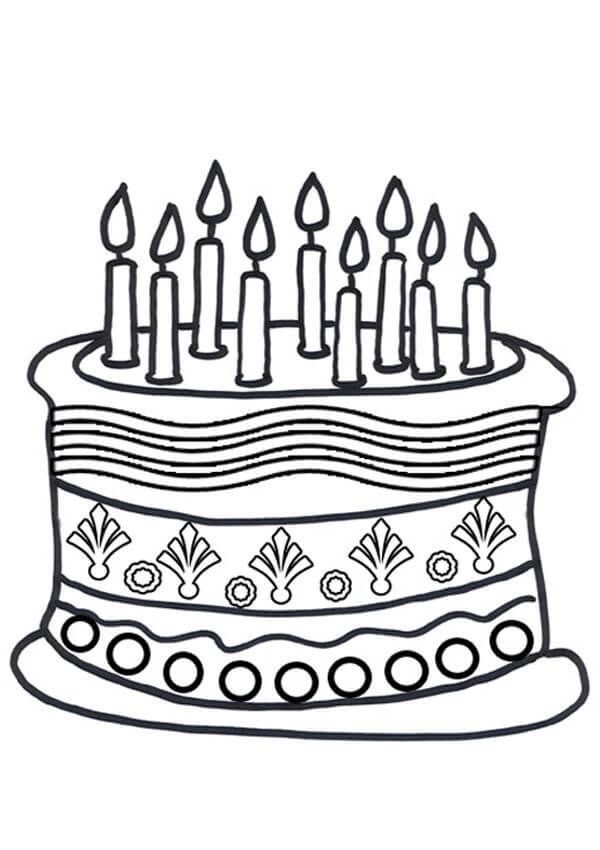 65+ Desenhos de Bolo para Imprimir e Colorir/Pintar  Páginas para colorir,  Desenho de bolo, Aniversario