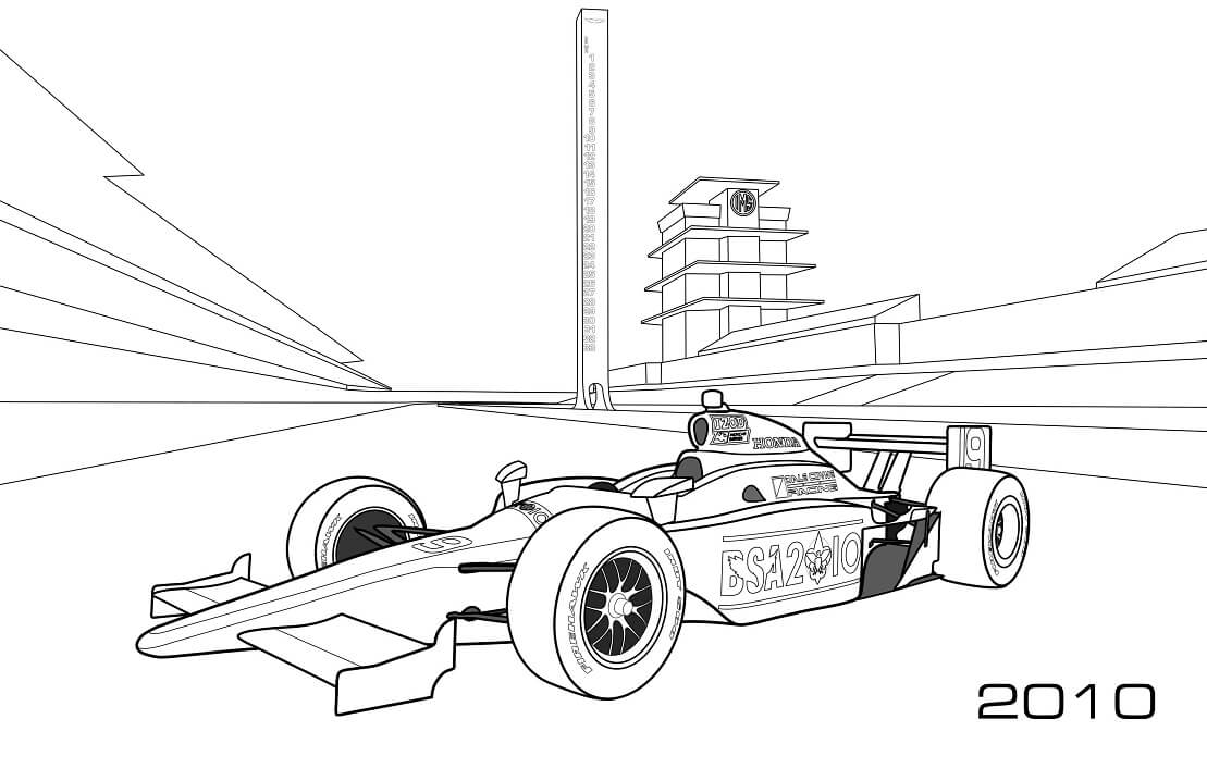 Nº de colorir 344 - Veículos Carro Fórmula 1