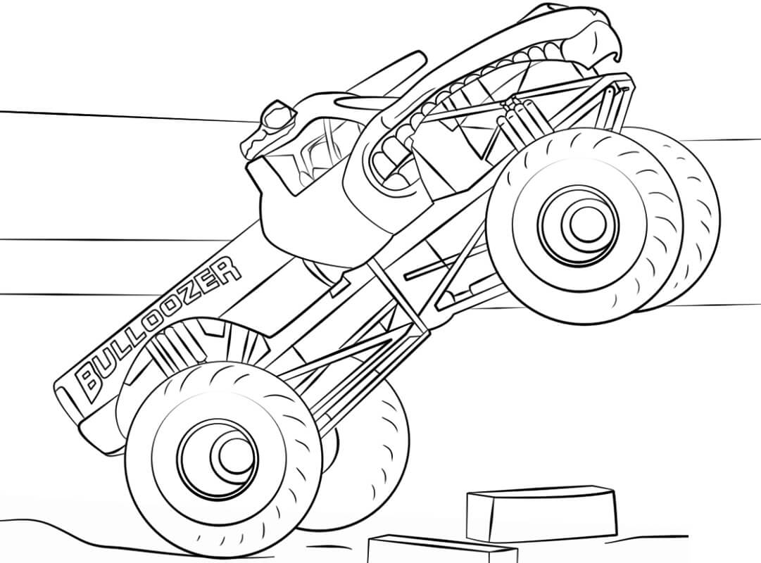 Desenho de Maximum Destruction Monster Truck para colorir
