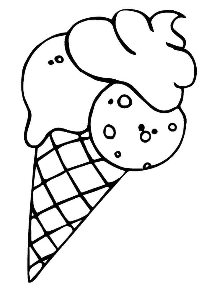 Desenhos de sorvete para colorir para crianças