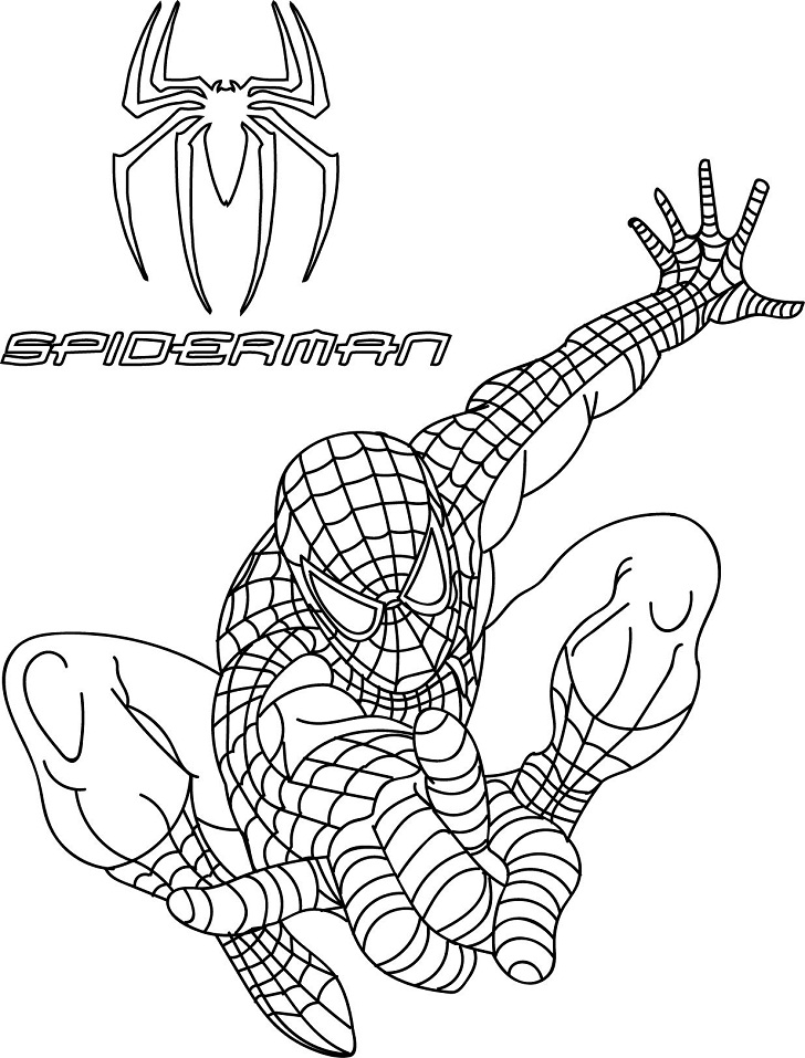 Desenhos Para Pintar e Colorir Homem Aranha - Imprimir Desenho 060