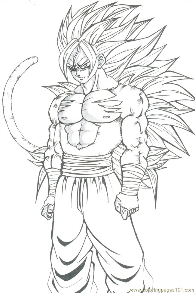 100 Desenhos do Goku para Colorir e Imprimir