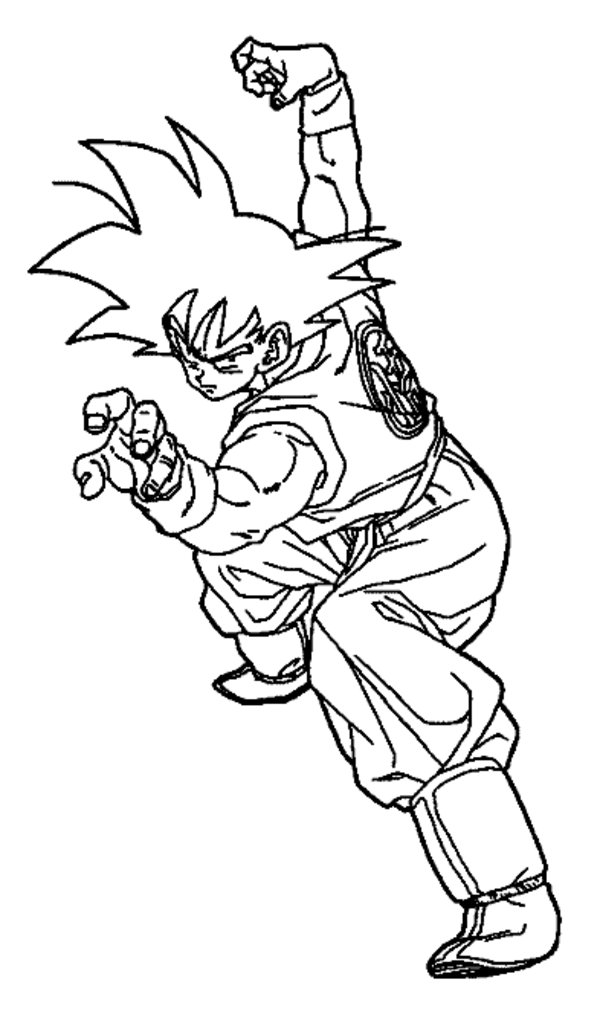 Goku pratica prática difícil Desenhos para colorir - Desenhos para colorir  gratuitos para impressão