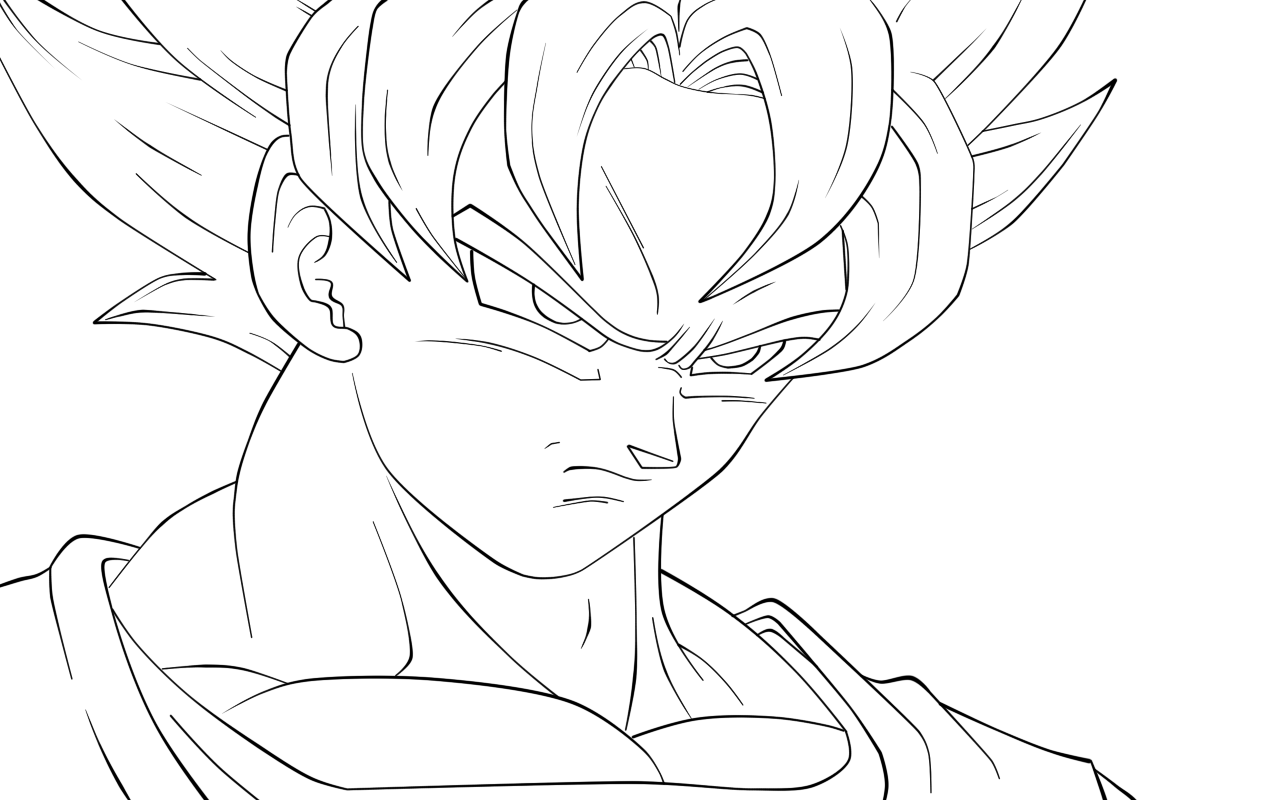 Son Goku Super Saiyajin para colorir