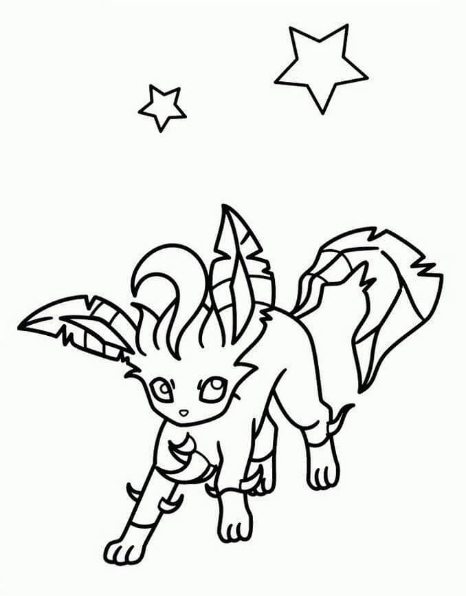 Leafeon, Pokémon para colorir e imprimir