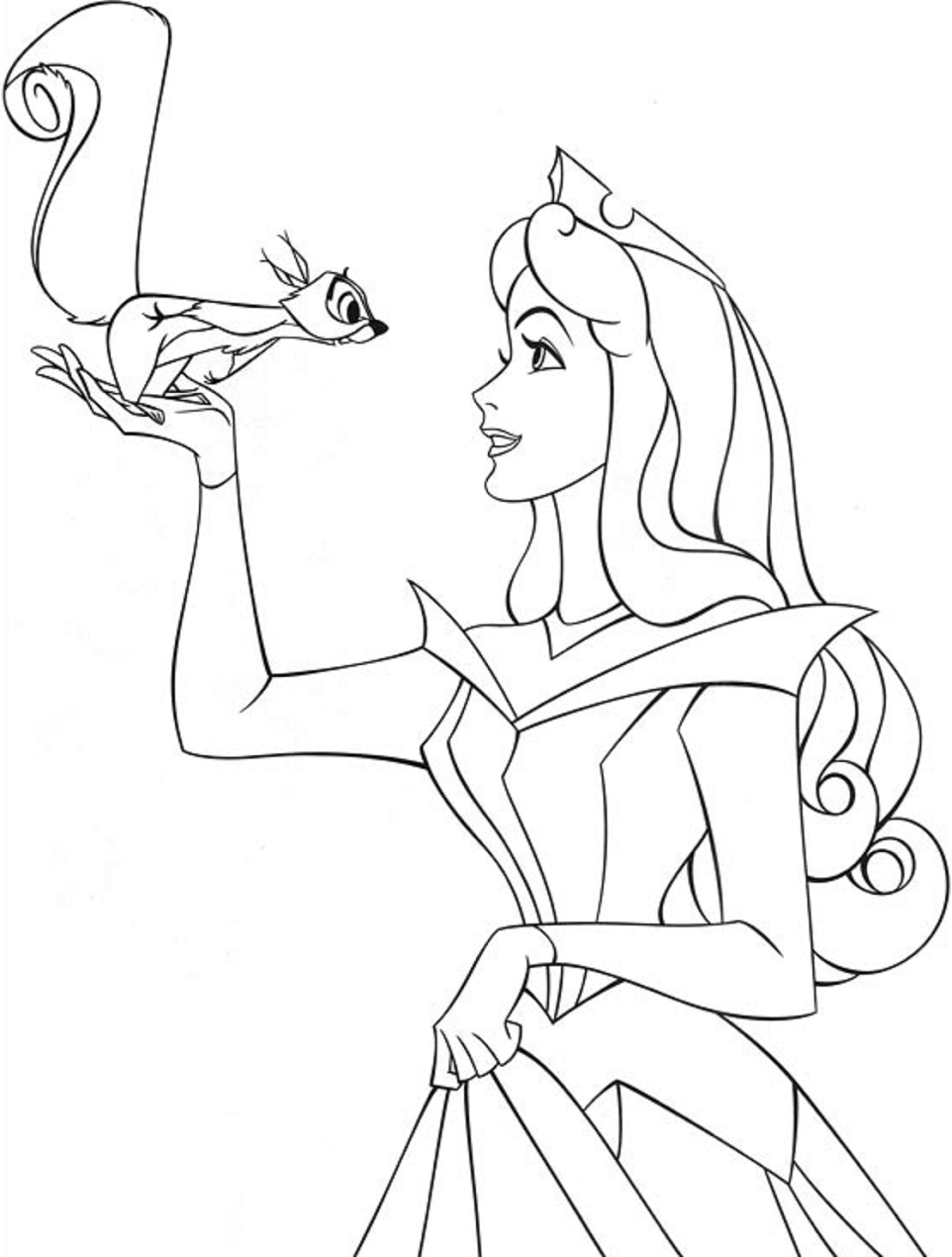 Um desenho animado de uma princesa da princesa aurora da disney.