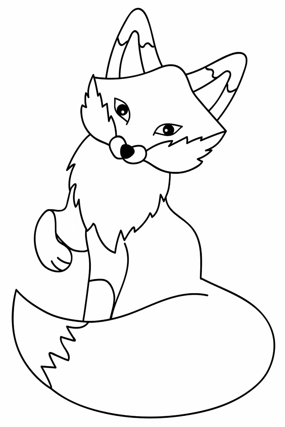 Desenho de Raposa no Natal para colorir - Tudodesenhos