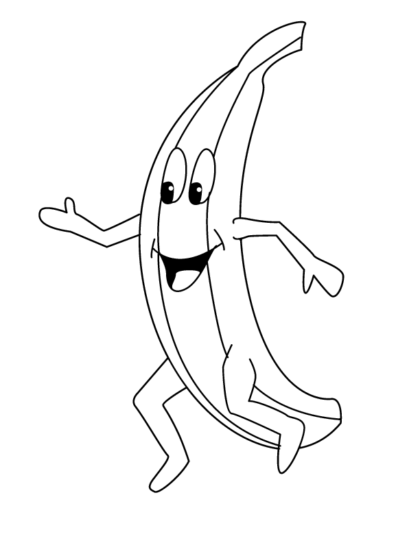 Cachorro banana Kawaii para colorir by PoccnnIndustriesPT on