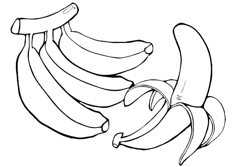 Desenho de Banana para Colorir - Colorir.com