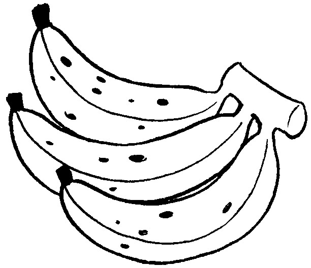 Desenho de Banana solitária para colorir