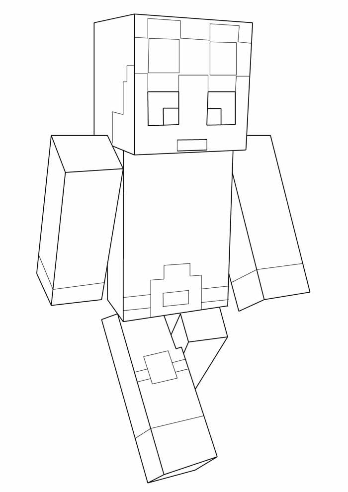 Desenho de Desenho Animado Minecraft Debilitado para colorir