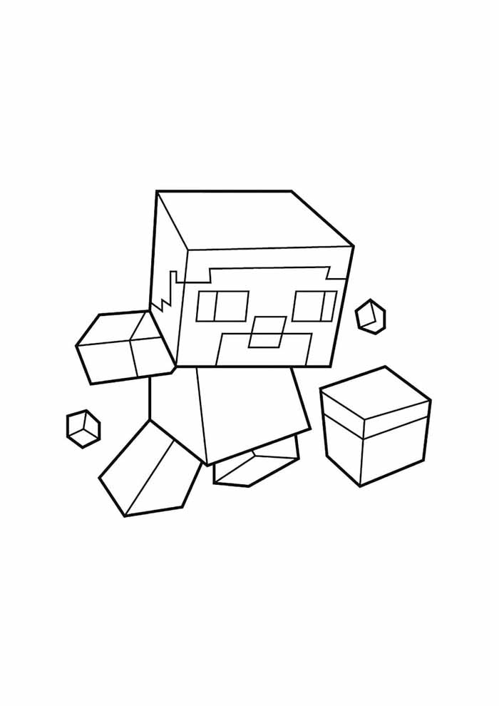 Imprimir para colorir e pintar o desenho Minecraft - 6282