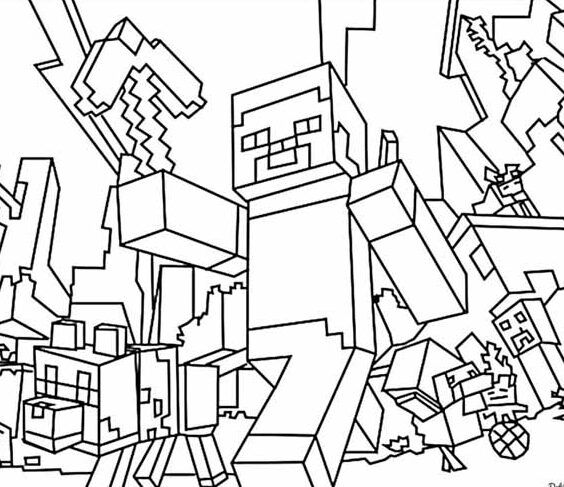 Desenhos de Minecraft para Colorir, Pintar e Imprimir 