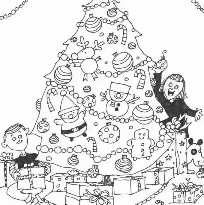 ESPECIAL DE NATAL Pintar Desenho Árvore de Natal do Mickey e da