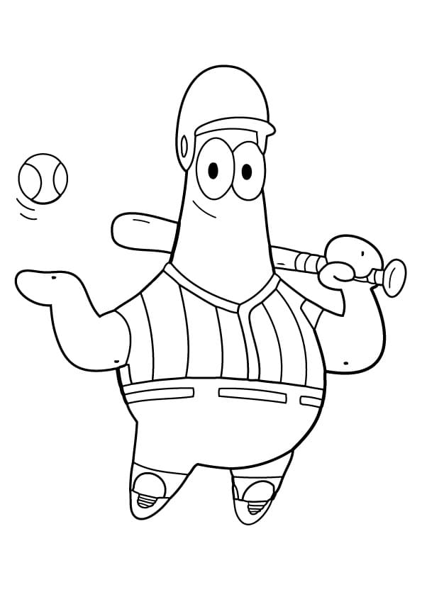 Desenho Imprimir e Pintar Patrick Estrela - Desenho para Colorir