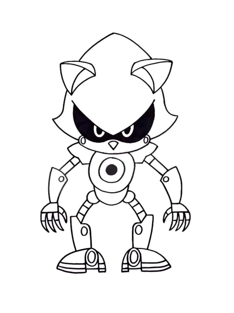desenho de Metal Sonic Sonic para colorir – Se divertindo com crianças