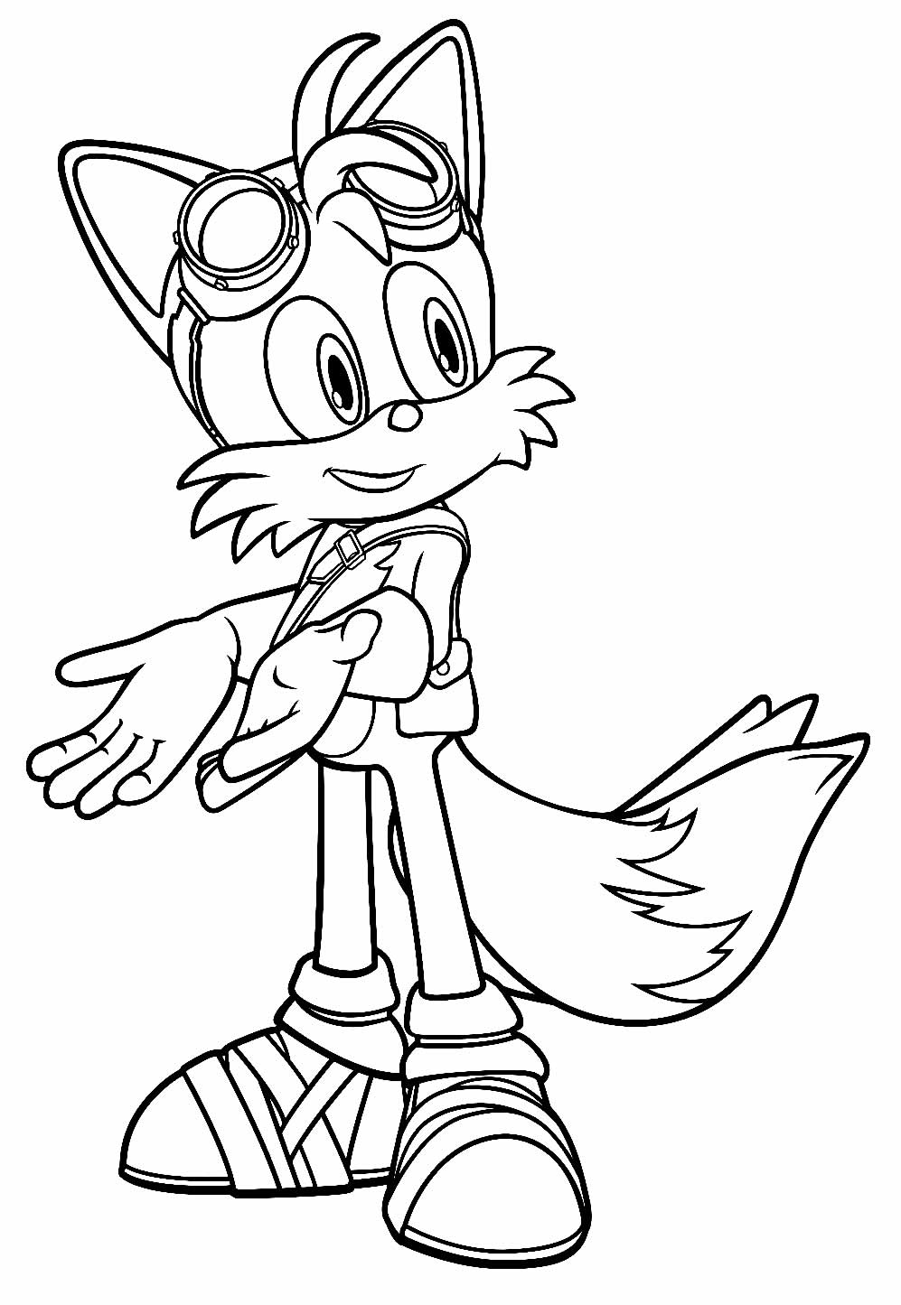 Desenhos de Tails de Sonic para Colorir e Imprimir 