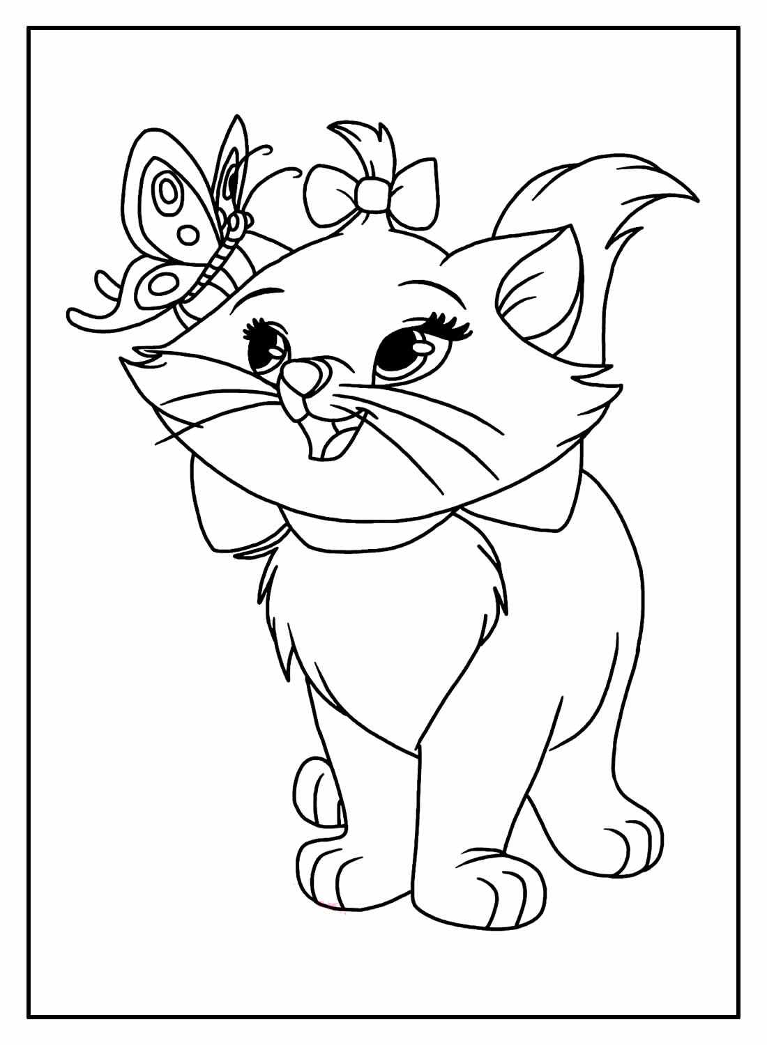 Divirta-se com a Gatinha Marie: Desenhos para Imprimir e Colorir
