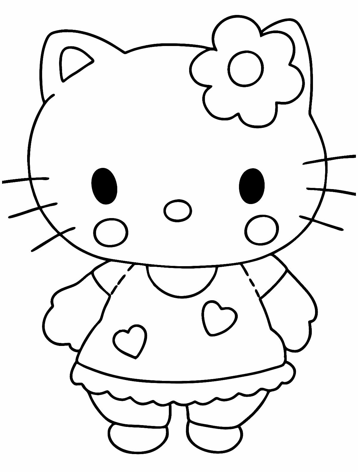 Desenho de Hello Kitty para colorir