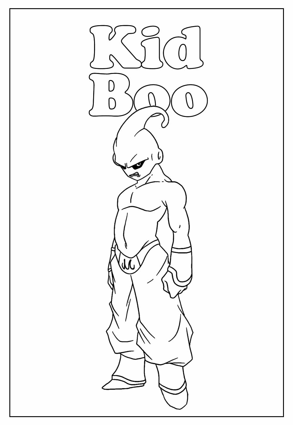 Desenhos do Majin Boo para colorir - Bora Colorir