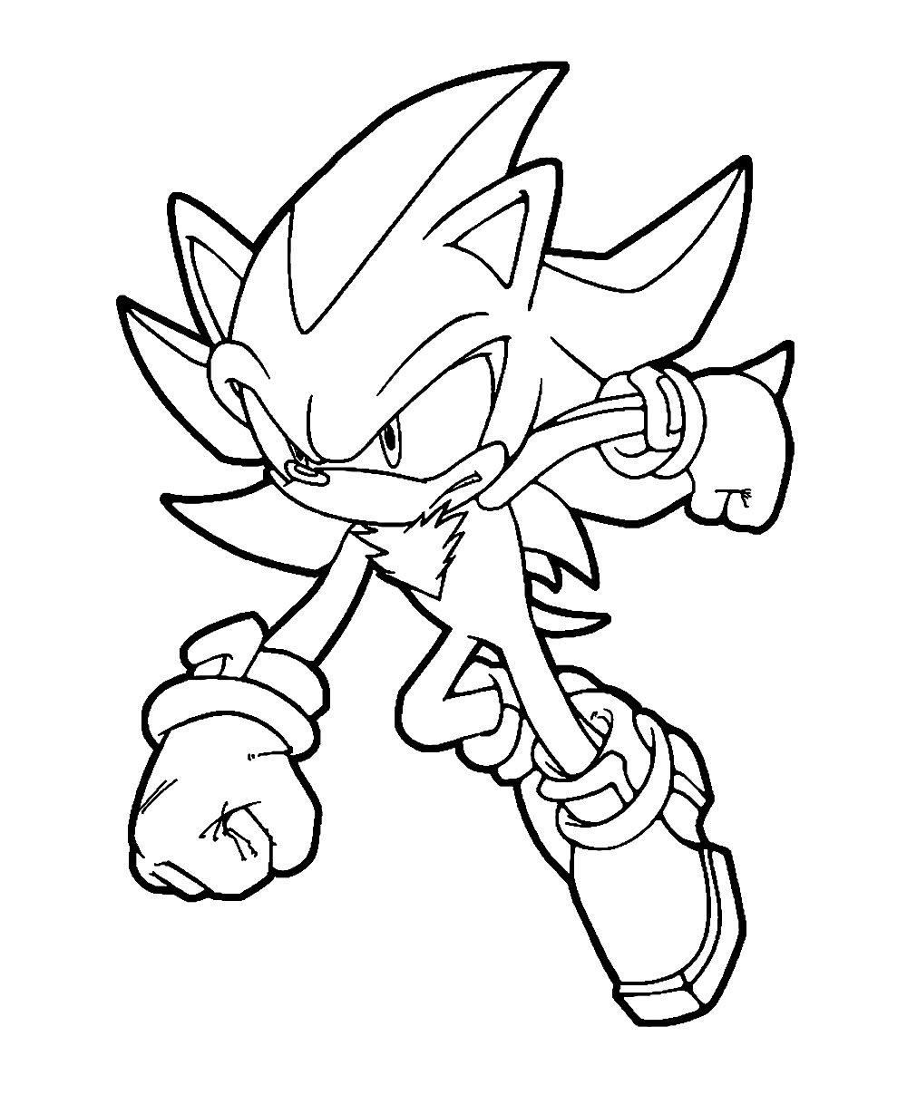 Desenhos de Shadow the Hedgehog para Imprimir e Colorir