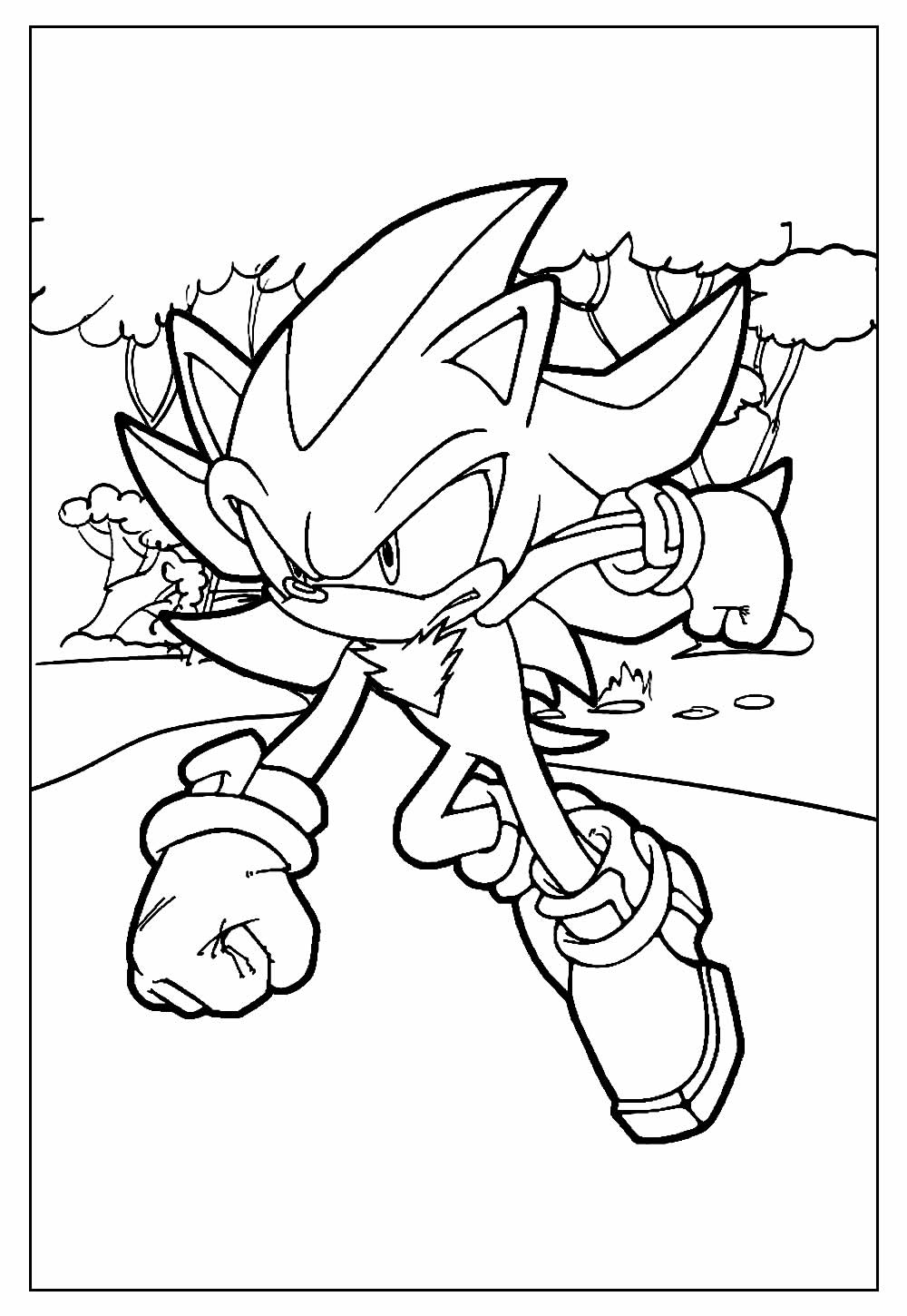 Shadow the Hedgehog para colorir - Imprimir Desenhos