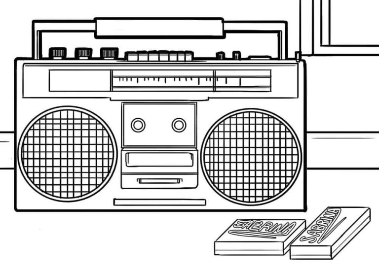 Desenhos de Rádio para Imprimir e Colorir