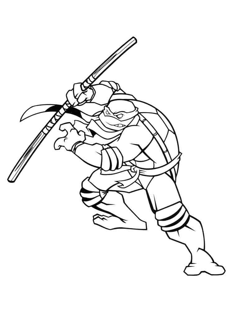 desenhos de donatello de tartarugas ninja para colorir
