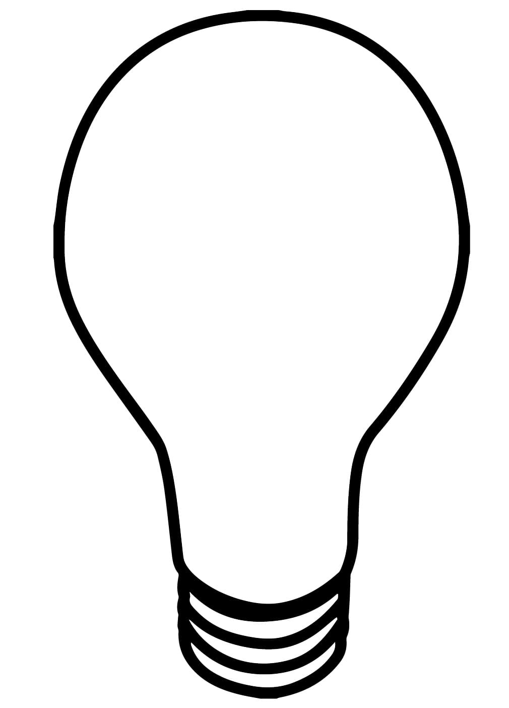 desenho de uma lampada fácil para pintar de graça