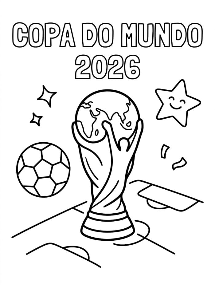 Copa do Mundo para Colorir