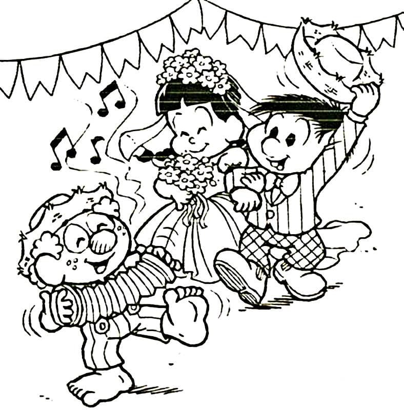 Festa Junina para colorir